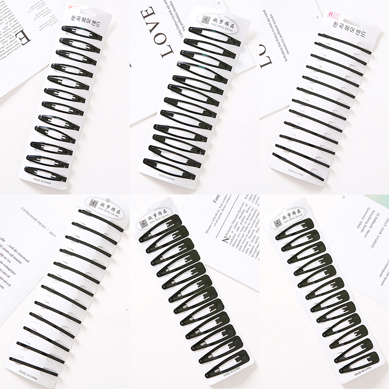 2-yuan store Korean version hair accessory wholesale card set, lacquered bb clip, water drop clip, straight clip, bangs hair clip A48 details Picture