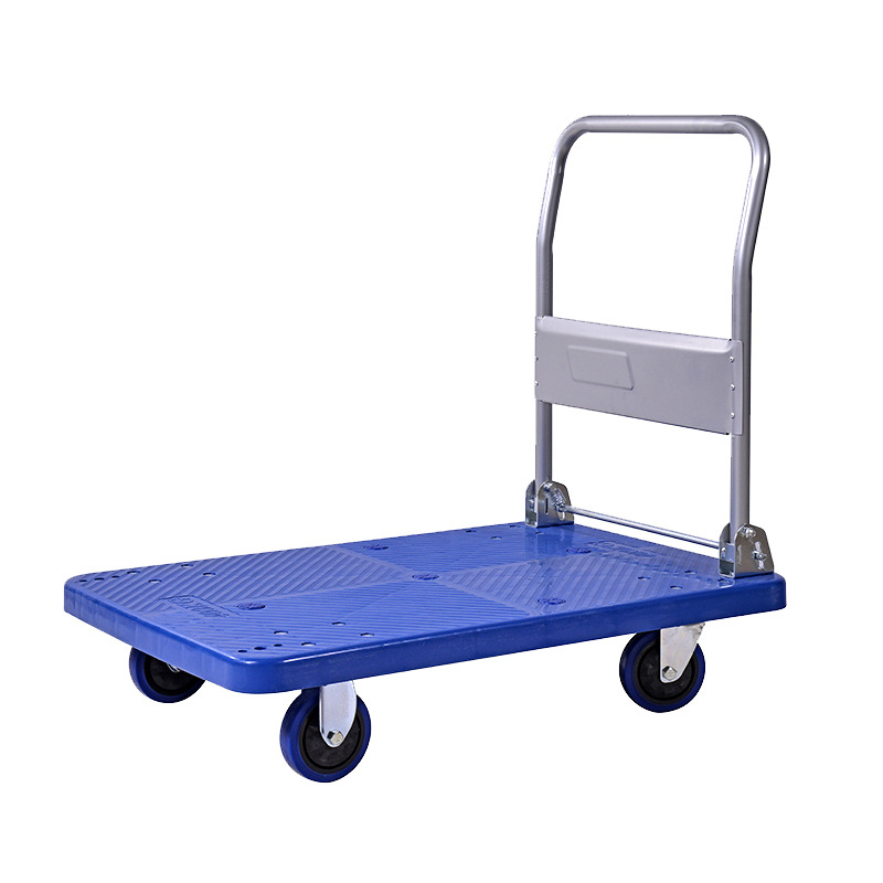 Wholesale plastic trolleys, flatbed trolleys, folding transporters, warehouse silent cargo transportation, and small trolleys can be delivered on behalf of customers Item Picture