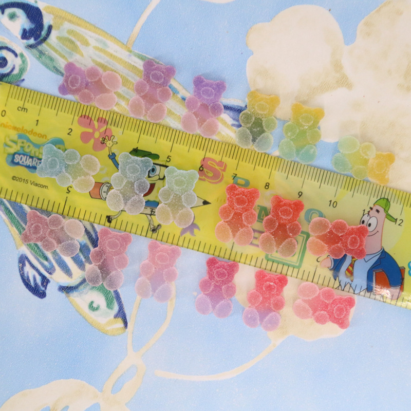 Resin small accessories, gummy candies, gradient bear handmade ornaments, hair accessories, diy hair clips, phone cases, cream glue small accessories Item Picture