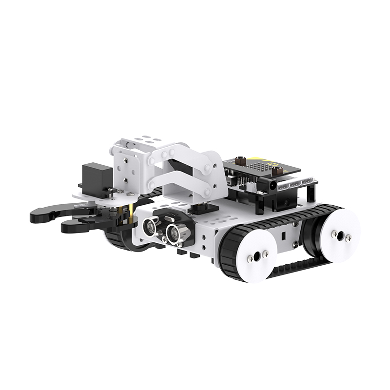 microbit's graphical programmable robot Qtruck is a smart trolley for maker education with tracks for line inspection and material handling Item Picture