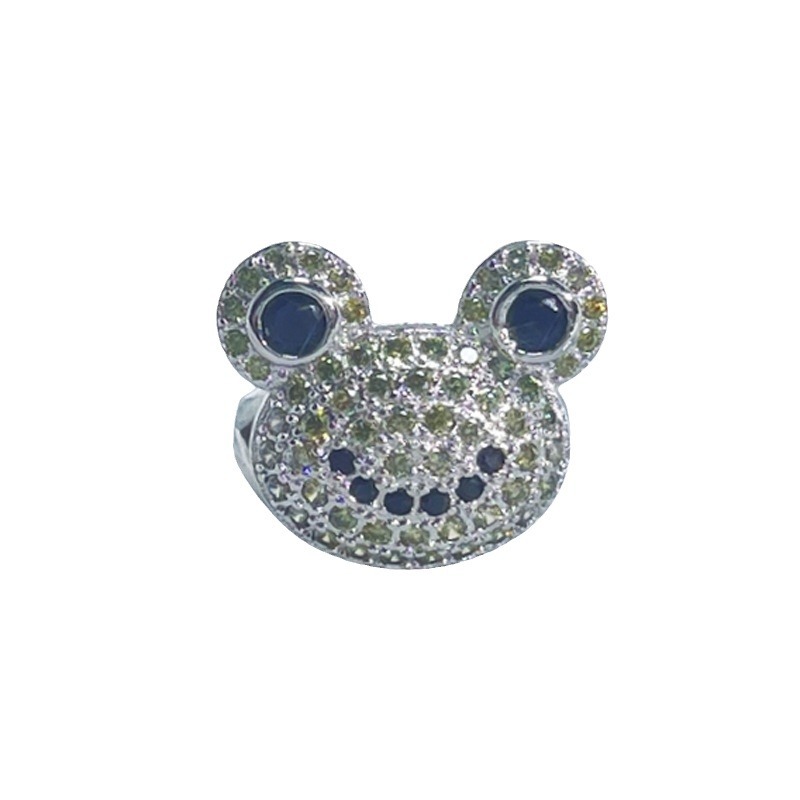 A niche design sense, star-shaped color-blocking glazed open ring, a sweet and cool frog for women, exquisite, fashionable and individual food ring trend Item Picture