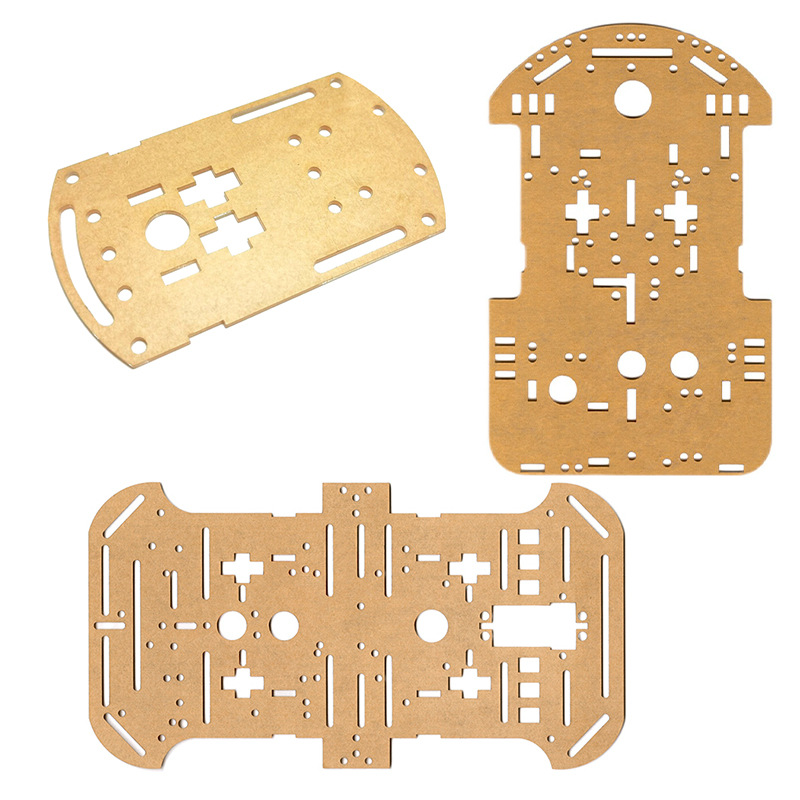 2WD acrylic car chassis, 4WD 4-wheel car base plate, DIY robot circular chassis Item Picture