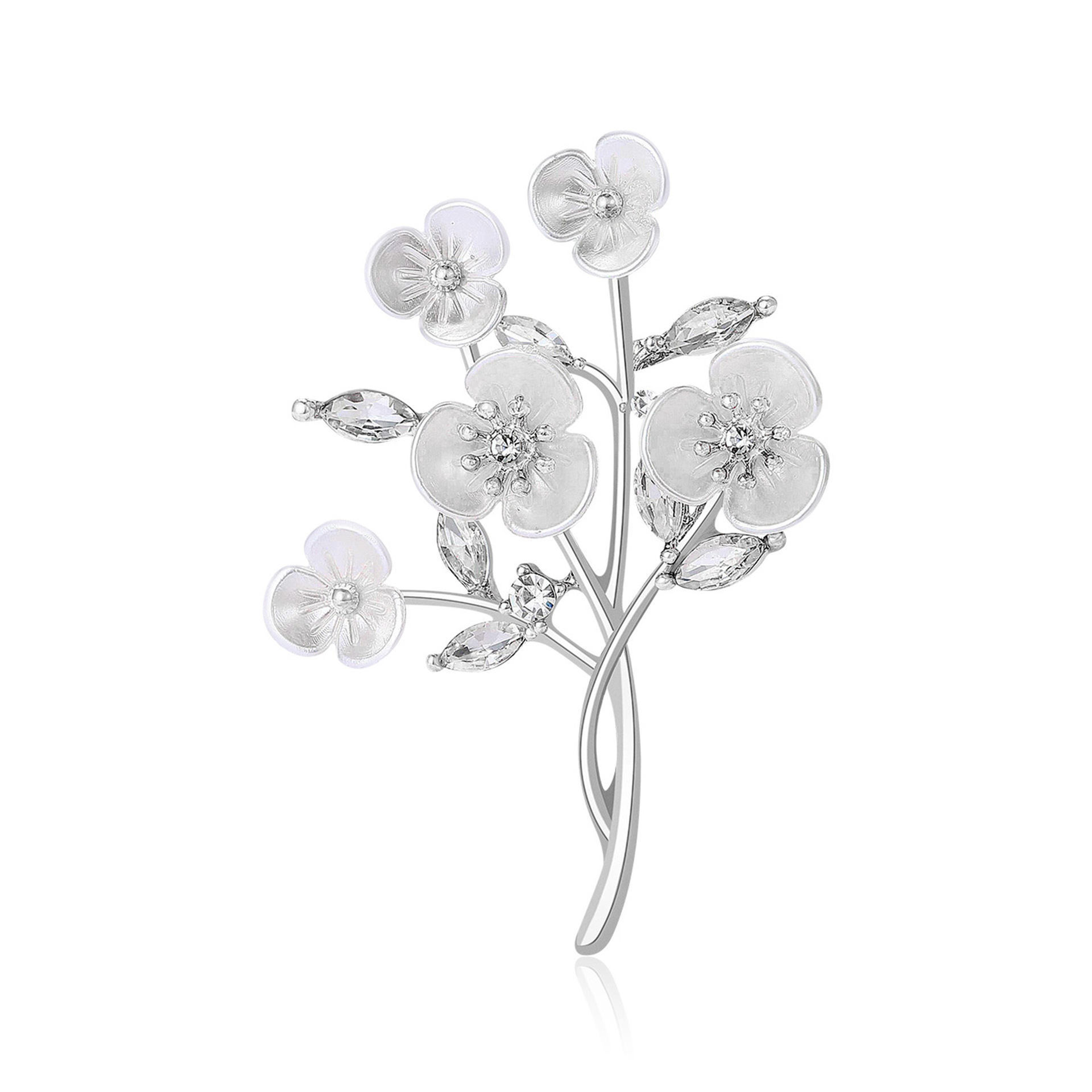A new cross-border European and American shell peach blossom brooch with a high-end feel, a niche female wholesale brooch that is versatile Specification image