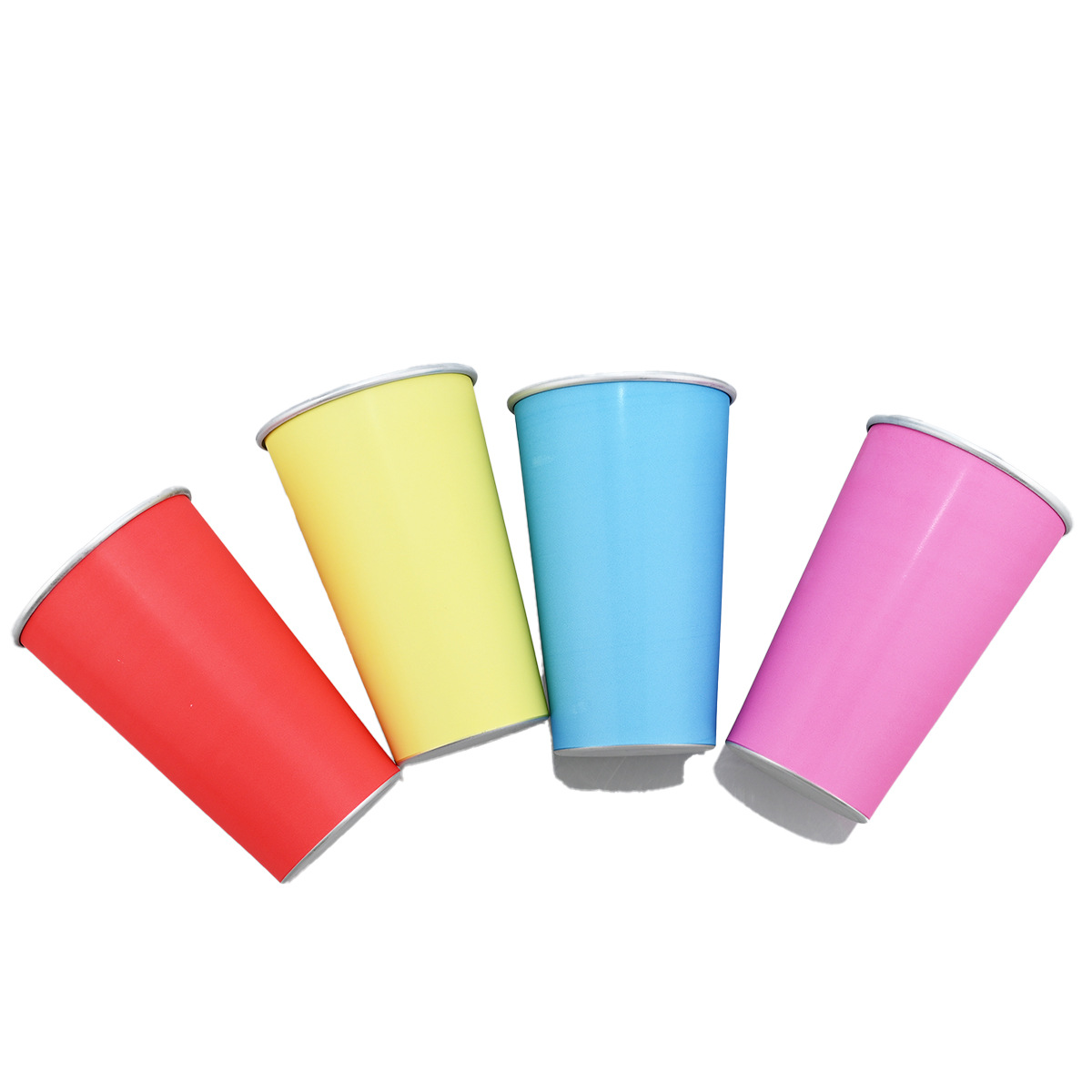 Aluminum cups with a gradient color when exposed to cold, cola, cold drinks, beer and water cups, metal cups, cross-border 470m outdoor portable aluminum cups Item Picture
