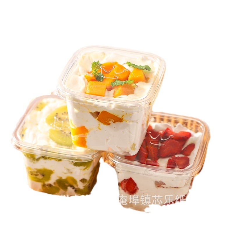 Wholesale of multi-layered mousse cake boxes, fruit scoop boxes, popular disposable stir-fried yogurt and soy milk tiramisu cups Item Picture