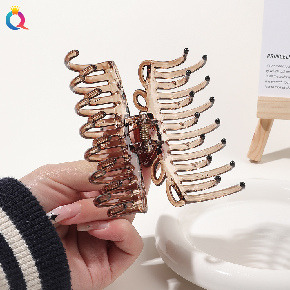 Qiyue Cross-border's new hair clips, curls, hair grabbers, versatile shark clips, simple large hair grabbers, women's headwear, and hair accessories wholesale Specification drawing