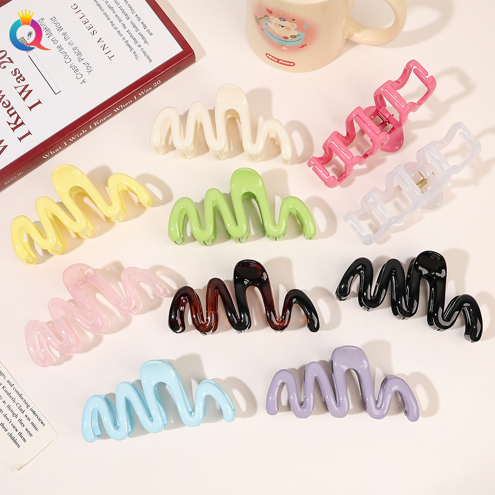 Qiyue Cross-border ps High-end Wave clipper, back of the head, large shark clip, hair clipper and hair accessory wholesale full figure