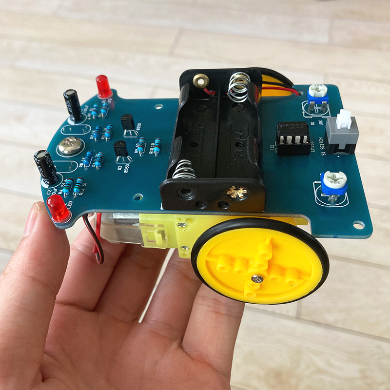 diy d2-1 intelligent Tracking trolley Kit: Electronic manufacturing technology for individual parts of the line inspection trolley Specification drawing