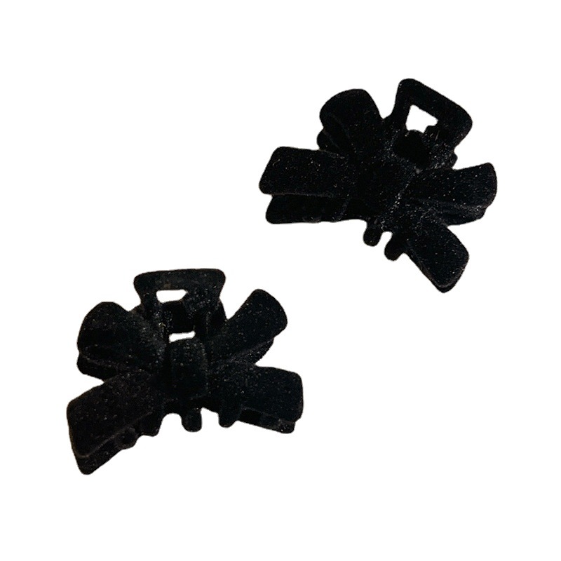 New Year's red velvet bow small hair clip for women, Korean high-end style small scratch clip, side bangs clip hair clip Item Picture