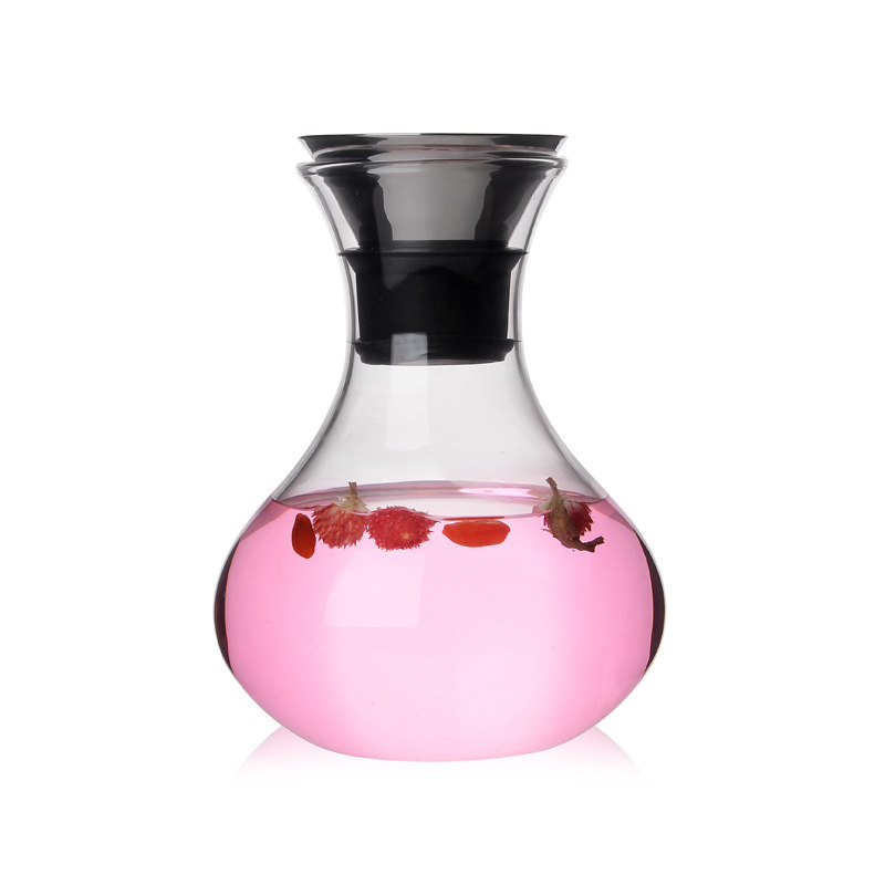 Wholesale hand-blown decanters, high borosilicate wine bottles, glass wine jugs, heat-resistant juice jugs, decanters for household use Item Picture