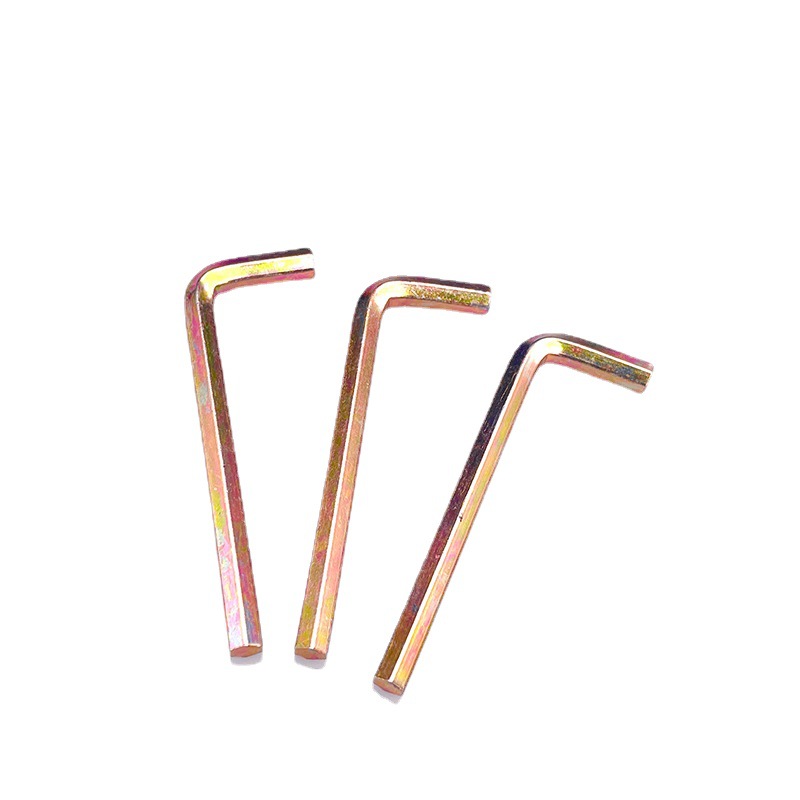 High-strength L-shaped Allen wrench tool steel, hardened Allen and cross dual-purpose 7-shaped wrench, white color zinc black Item Picture