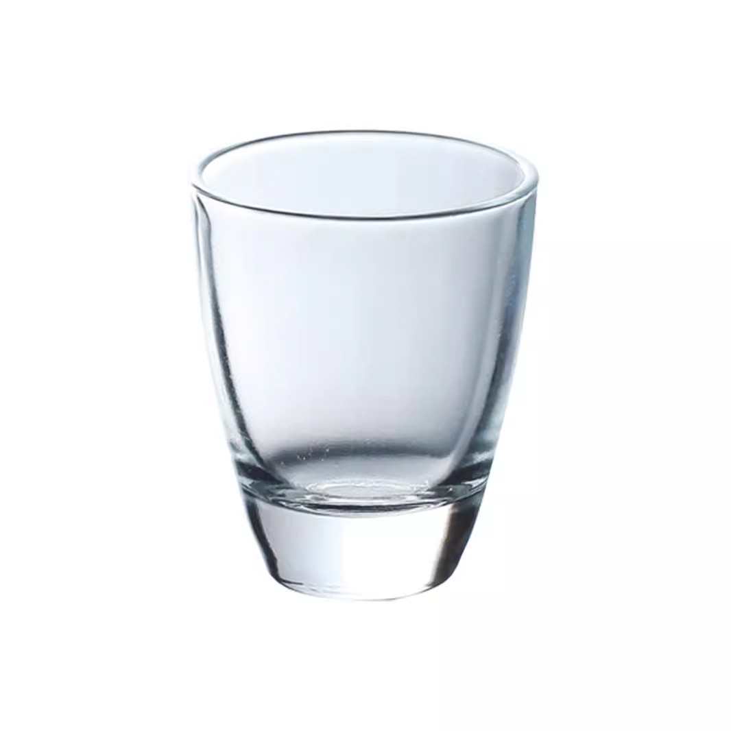 Glass wine glass set: White spirit glass, thick-bottomed wine glass, transparent small glass cup that can be used as LOGO, spirits glass, one-sip glass Item Picture