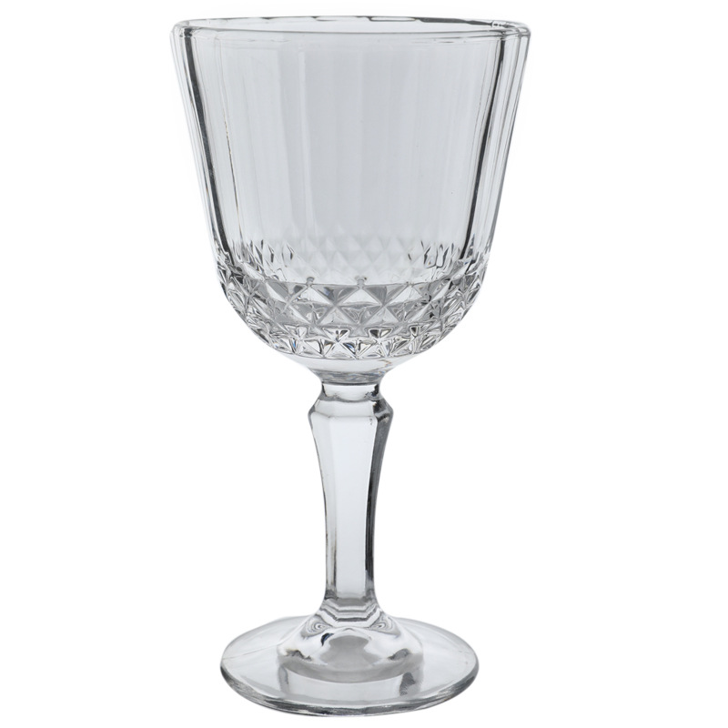 European-style household glass wine glass set, engraved champagne glass, whisky highball glass, wine glass Item Picture