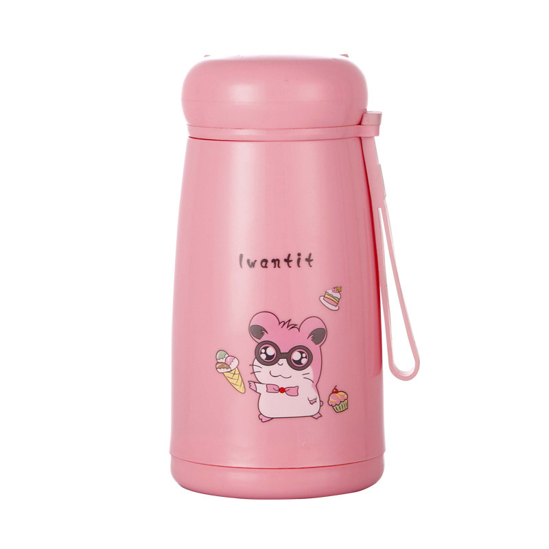 Creative and cute little hamster glass cups, new gift water cups, double-layer plastic shell cups, ground promotion and lead generation, small gift distribution Item Picture