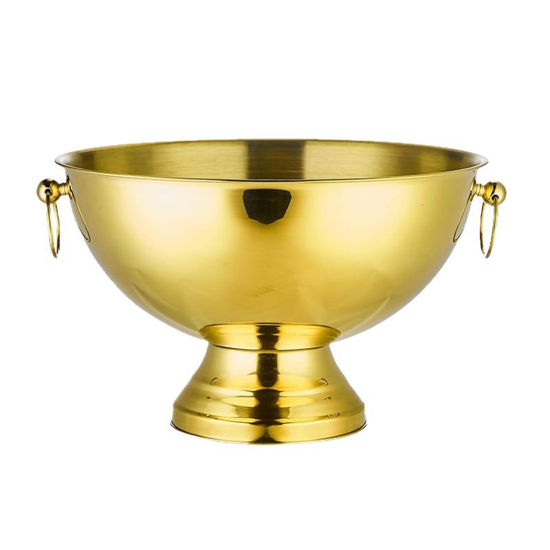 Cross-border 304 stainless steel champagne basin, ice bucket, large binder basin, ice granule bucket, party ice champagne, red wine and spirits basin Item Picture
