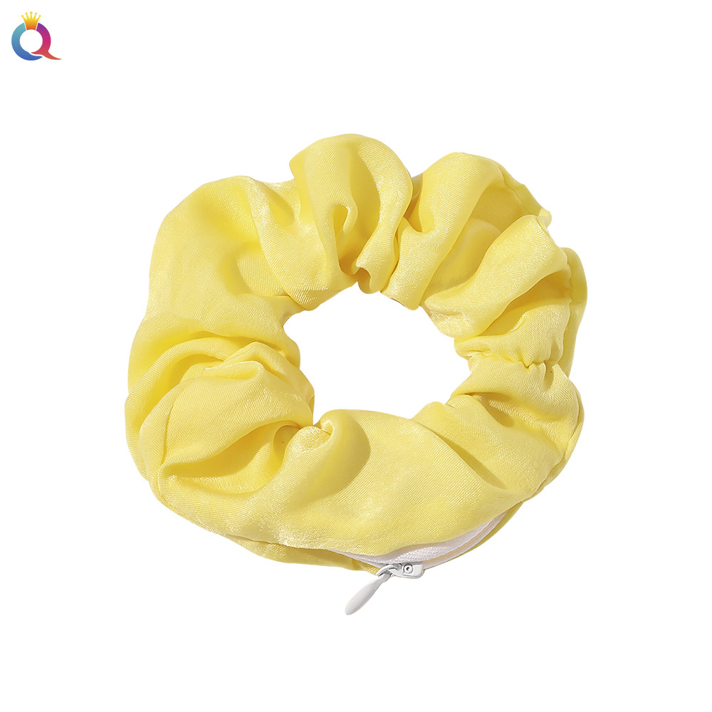 Qiyue European and American zipper large intestine rings, cross-border Amazon head ring wholesale, fashion trend Point Leopard print Hair rings and hair accessories Item Picture