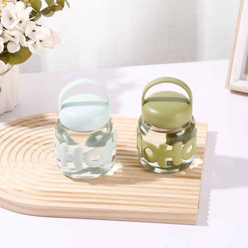 Letter cup sleeves, glass cups, cute and fresh water cups, portable hand-held cups, ground promotion, opening event gift cups wholesale details Picture