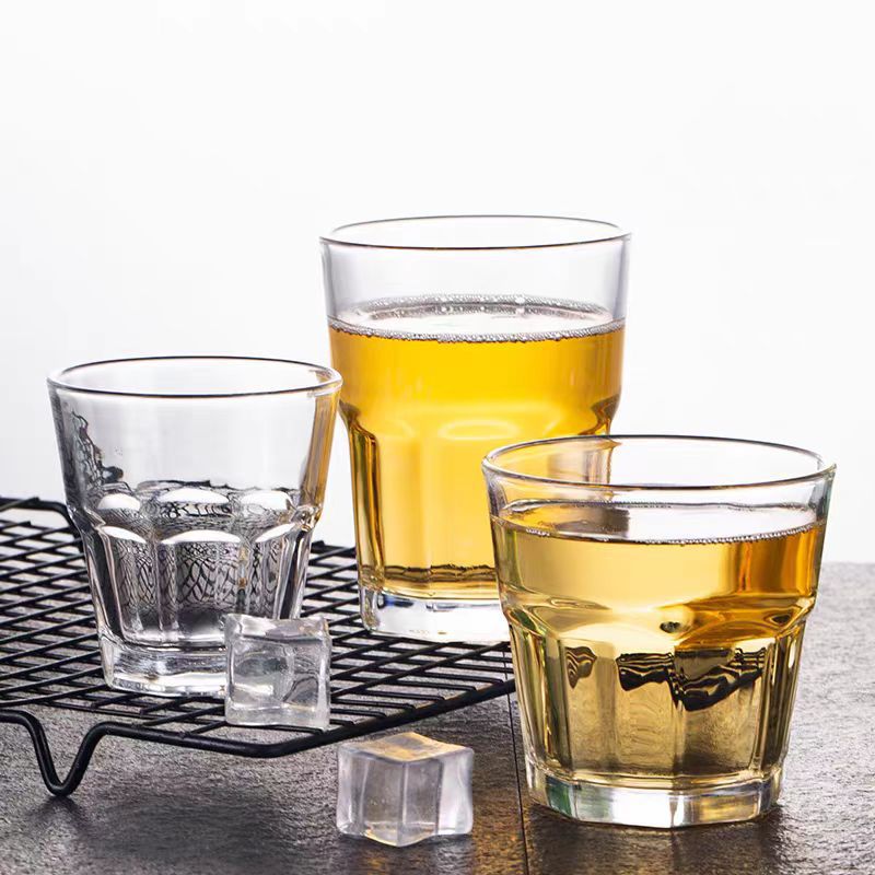 Octagonal glass cups, beer mugs, ktv bar beer mugs, whisky cups, household water cups, breakfast milk and juice cups Application Scenario