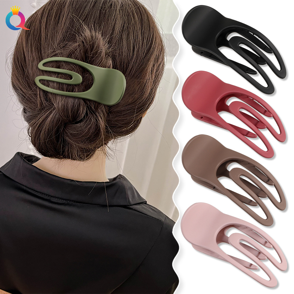 Qiyue Cross-border Simple Hair clips, concave curls, duckbill hair clips, claw clips, shark clips, hair clips, hair accessories and headwear wholesale details Picture