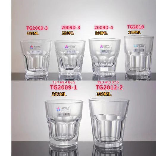 Tempered glass, octagonal glass, whisky glass, white spirit glass, mouth glass, bar glass, wine glass promotion details Picture