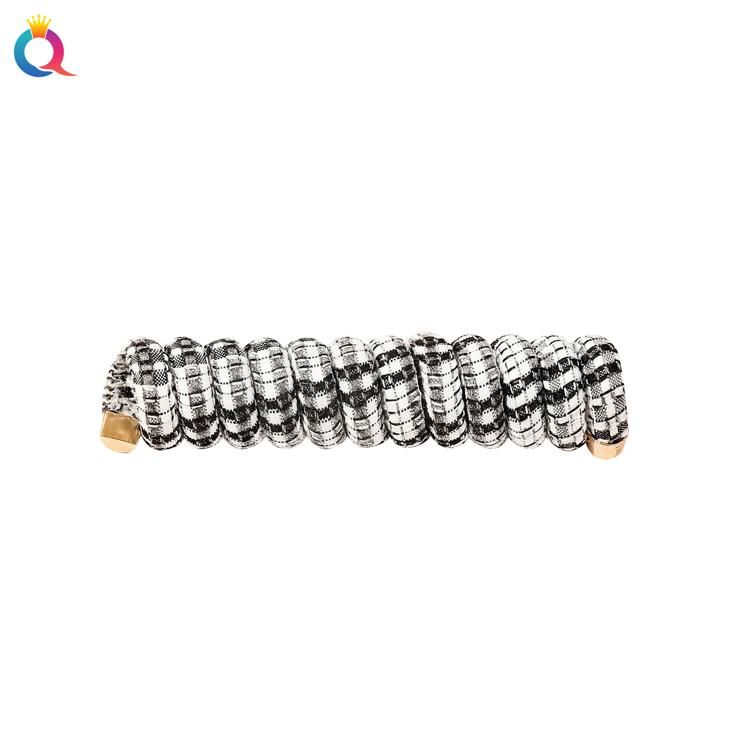 Qiyue Cross-border Braided hair telephone lines, hair bands, hair ties, women's high-end style, hair ties, leather bands, hair accessories wholesale Item Picture