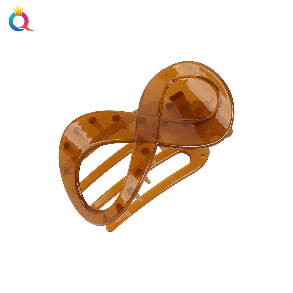 Qiyue Cross-border PC hair clips, simple 8-shaped hairpins, hair grabbers, shark clips, duckbill clips, and hair accessories wholesale Item Picture