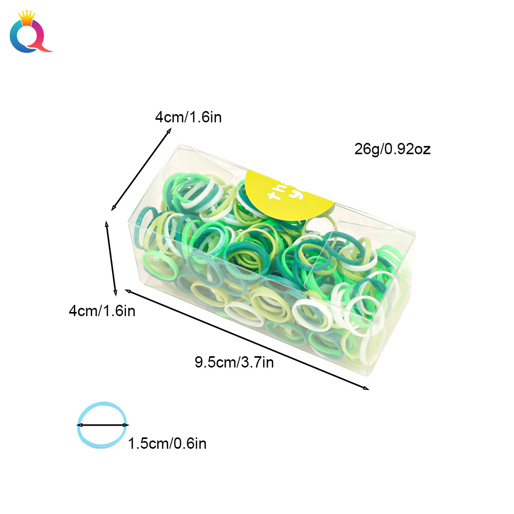 Qiyue colorful disposable rubber bands, high-elasticity hair ties, cute children's hair ties, women's hair bands, hair ties and hair accessories wholesale Application Scenario