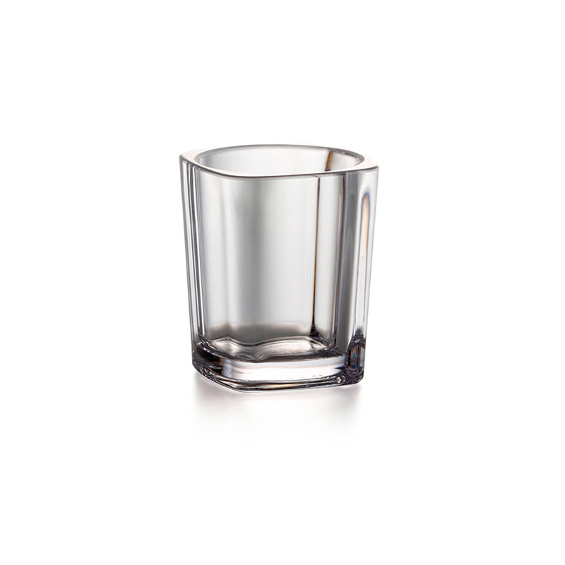 Wholesale of household square white spirit cup sets, light luxury glass small wine cups, spirits cups, commercial 2-ounce small square wine glasses Item Picture