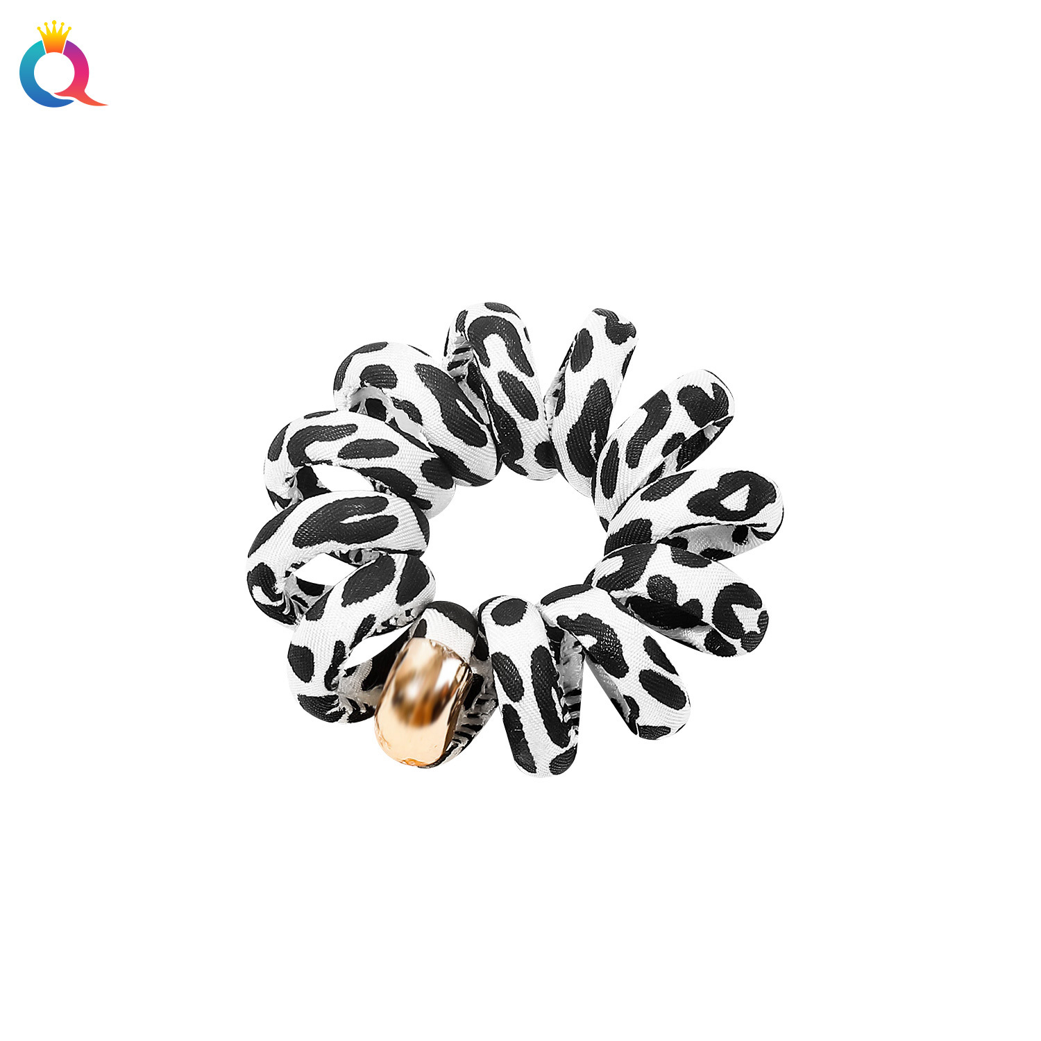 Qiyue Cross-border fabric telephone line hair band, high-end style, hair tie, hair band, hair tie, no damage to hair, hair accessory wholesale Item Picture
