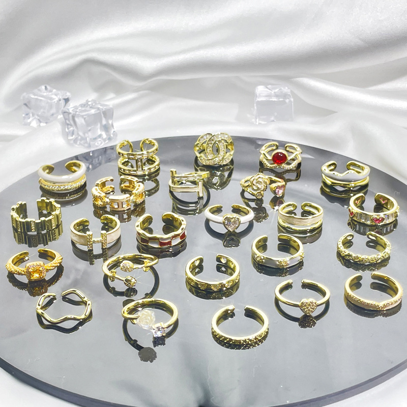 High-end and elegant, cold style open ring, women's fashion, versatile, whitening index finger ring, Instagram niche light luxury ring details Picture