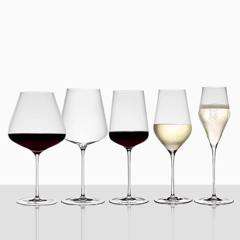 A set of ultra-thin crystal wine glasses with a high-end feel, commercial glass highball glasses, and home light luxury high-end wine glasses details Picture
