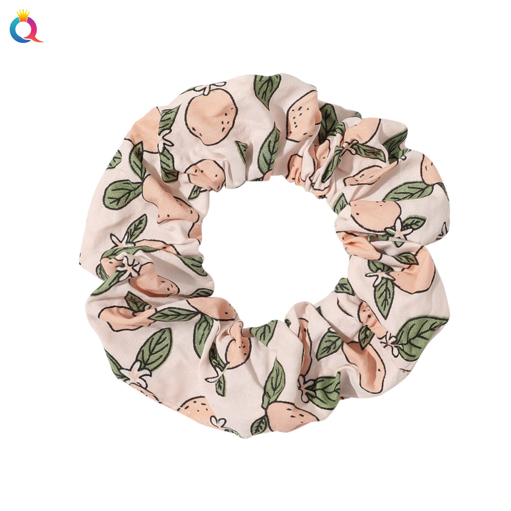 Qiyue's fruit-flavored summer ~ Cute avocado and peach hair bands bm fabric large intestine hair bands Forest-style hair accessories Item Picture