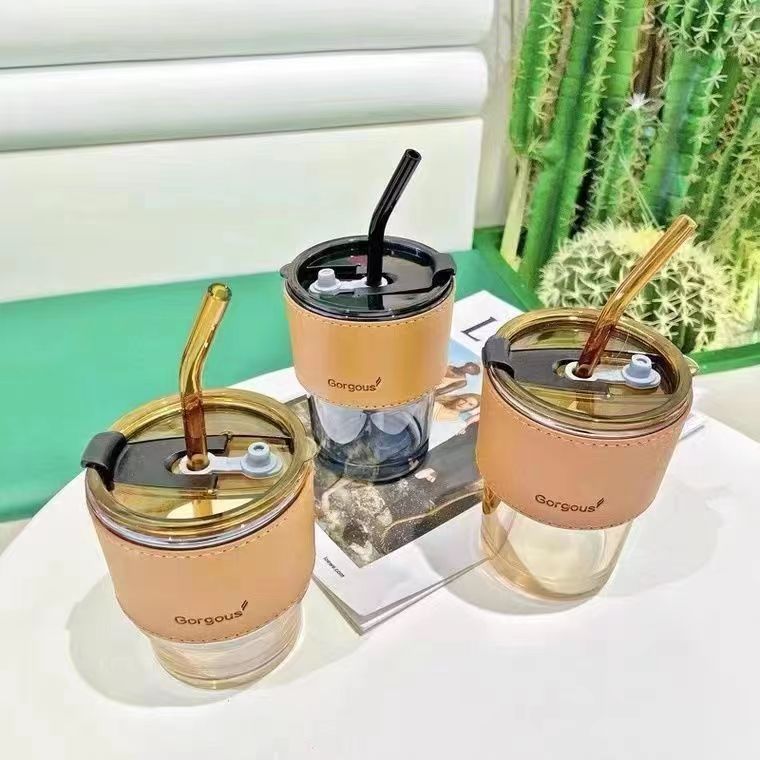 Bamboo joint cups, straw cups, water cups, wholesale of popular female products, high appearance level, ins style household high-temperature resistant glass cups Application Scenario