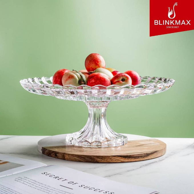 Lizun fruit platters, dried fruit platters, glass candy platters, dessert platters, creative high-legged fruit platters, living room KTV reception full figure