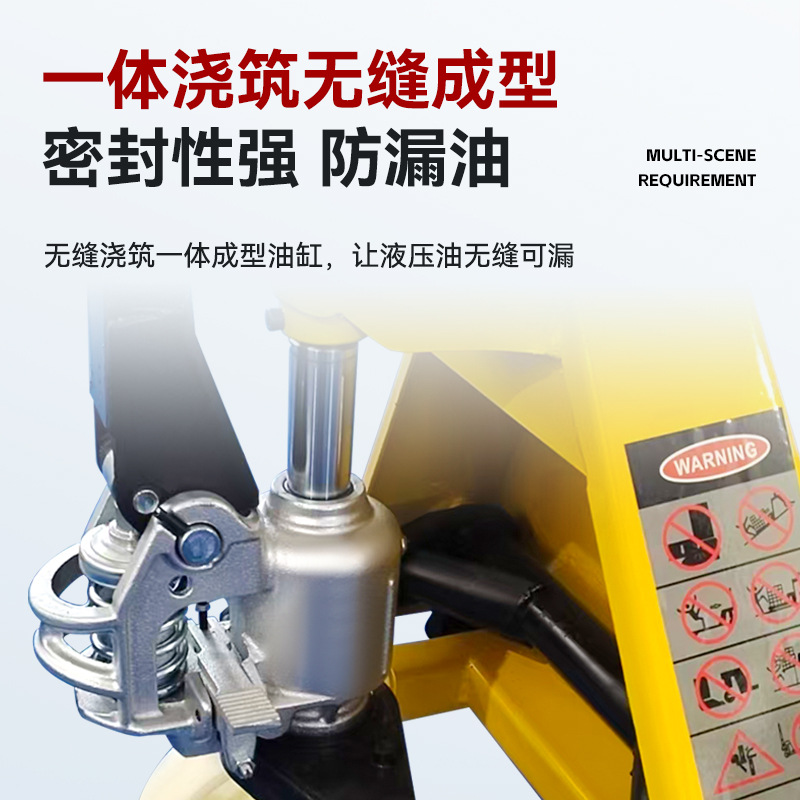 Cross-border wholesale manual hydraulic forklifts, 2-ton and 3-ton warehouse lifting trailers, ground cattle push-pull small manual forklifts details Picture