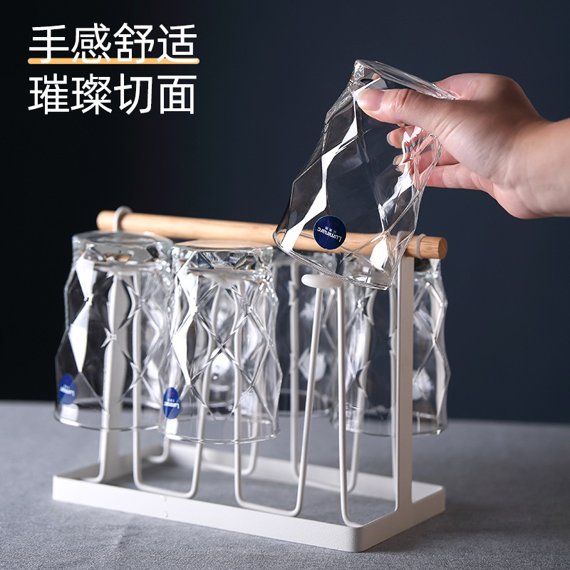 Lemeiya Brilliant Polygonal Cut water Cup, straight cup, heat-resistant Tea cup, Beer mug, home juice drink cup Specification drawing