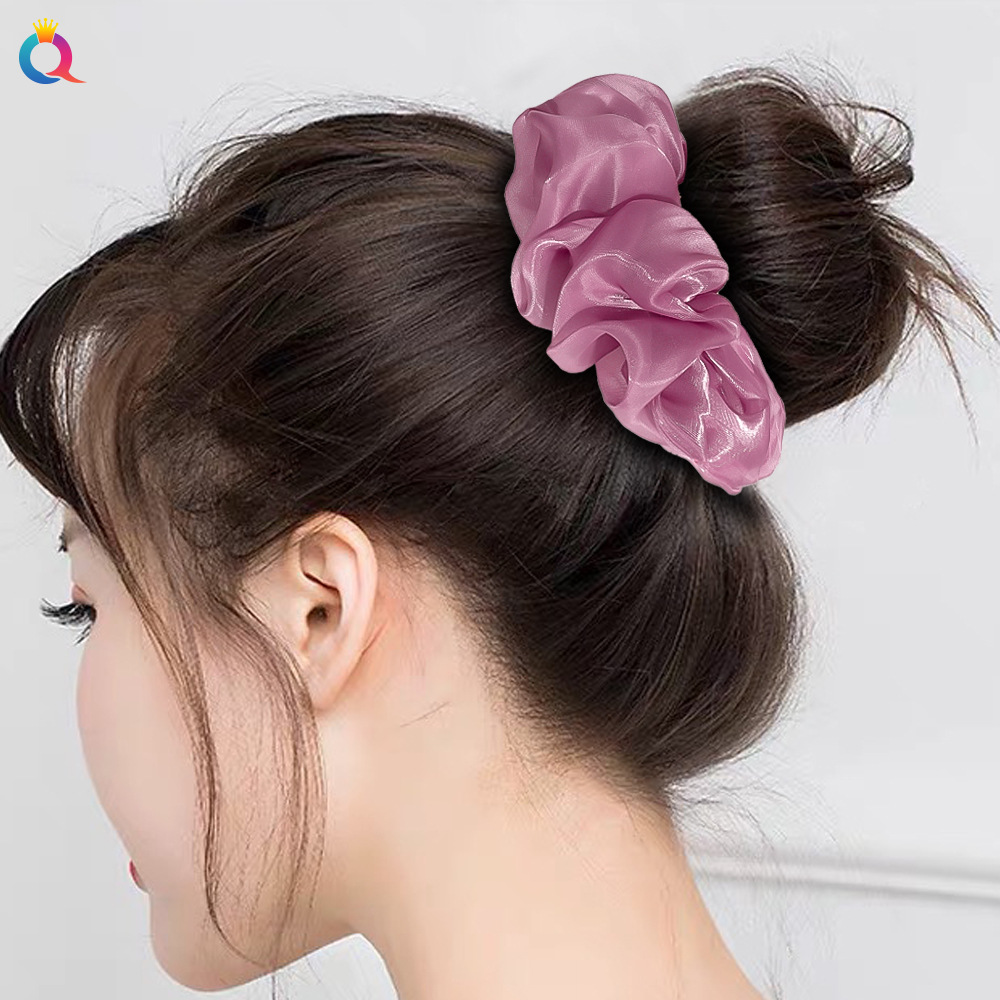 Qiyue Super Bright Silk Yarn Large Intestine Hair Band, fresh and clean hair Tie, Ougen yarn hair tie, large intestine Hair band wholesale details Picture