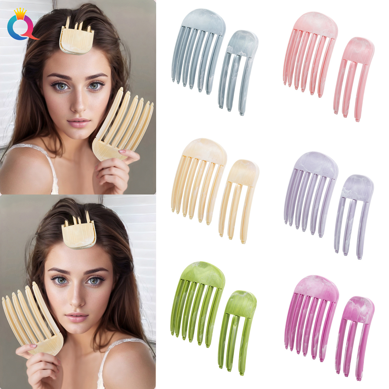 Qiyue Feng Plastic Comb is a must-have for high head and top hair, a hair volumizing tool for hair roots, a styling comb, and a sea volumizing clip full figure