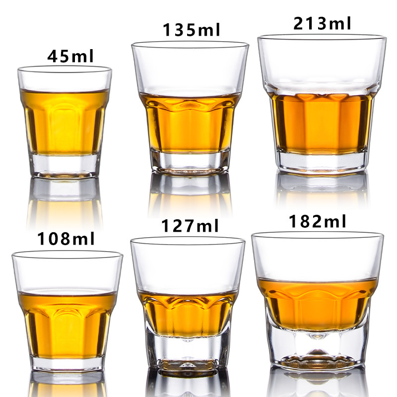 Water cups, octagonal cups, thick-bottomed glass cups, water drop lotus cups, foreign wine glasses, beer glasses, ktv bars, hotels, restaurants full figure
