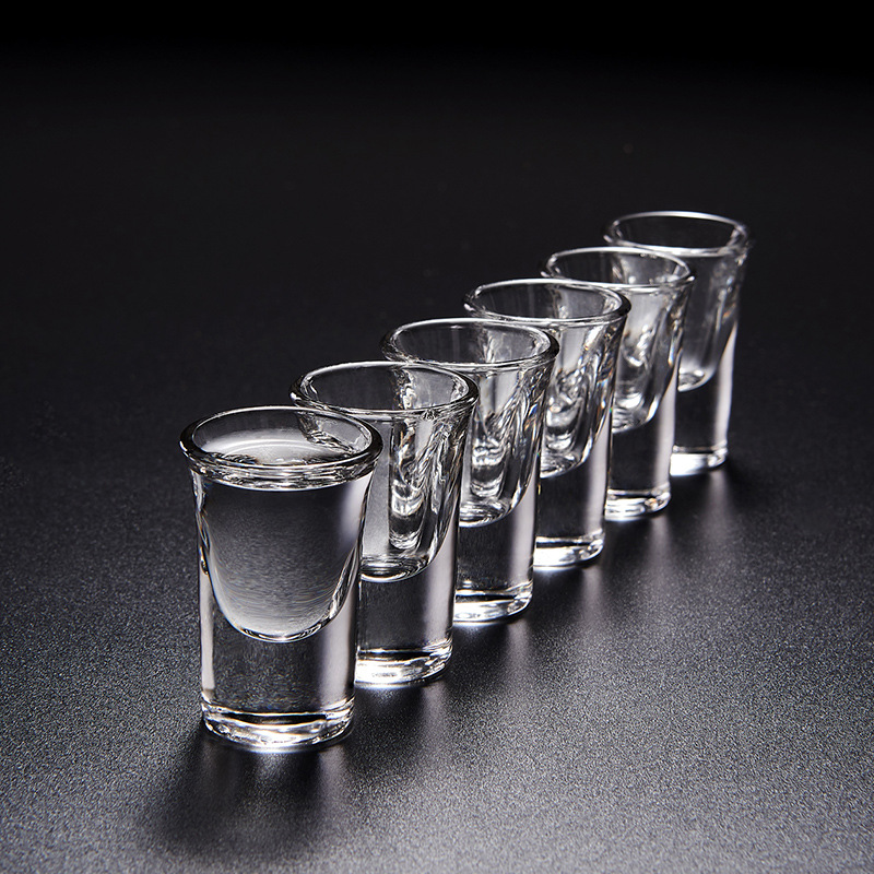 White spirit cup set, wine divider, small wine glass, household transparent glass one-mouth cup, Chinese restaurant wine cup Specification drawing