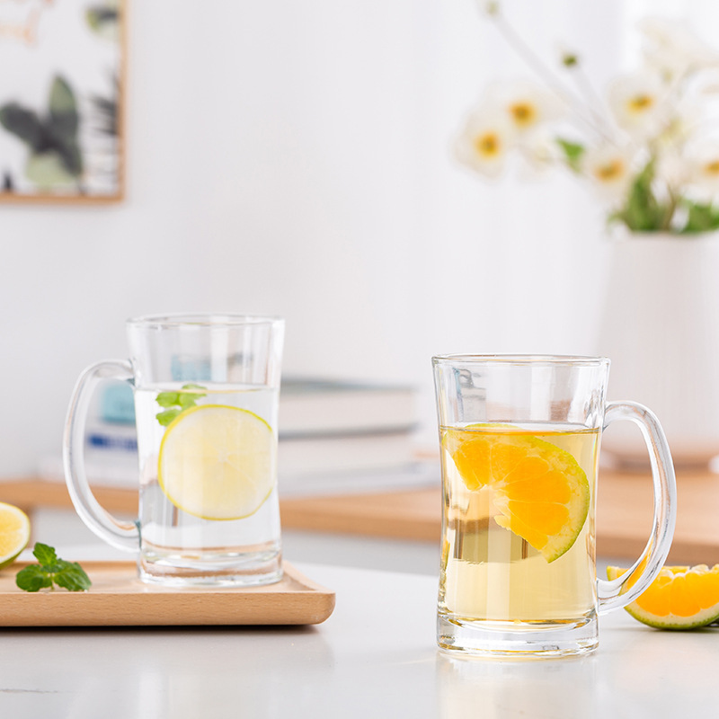 Lizun large-capacity cups, beer mugs, draft beer cups, juice cups, beverage cups, water cups, glass cups wholesale with logo printing Specification drawing