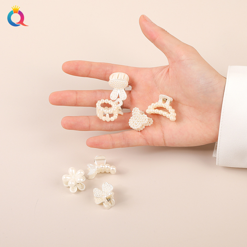 Qiyue Cross-border Pearl Hair Clips, small gripper clips, fringe seaside hair clips, ins side hair clips and gripper accessories wholesale Specification drawing