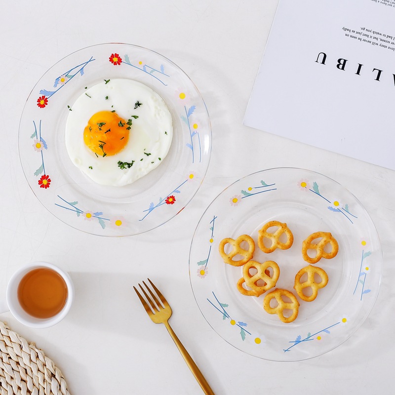 Korean InS-style Daisy salad plate, flower inventory, heart plate, girl feng shui fruit plate, cute plate, cake Application Scenario