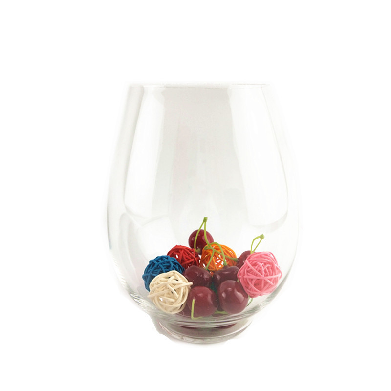 Simple dragon egg glass vase, transparent creative micro-landscape ecological bottle, hydroponic plant vase, home decorative item Item Picture