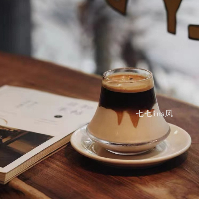 Single-item coffee cups, latte cups, cold drip coffee cups, whisky cups, beverage cups, ins popular coffee shop glass cups full figure