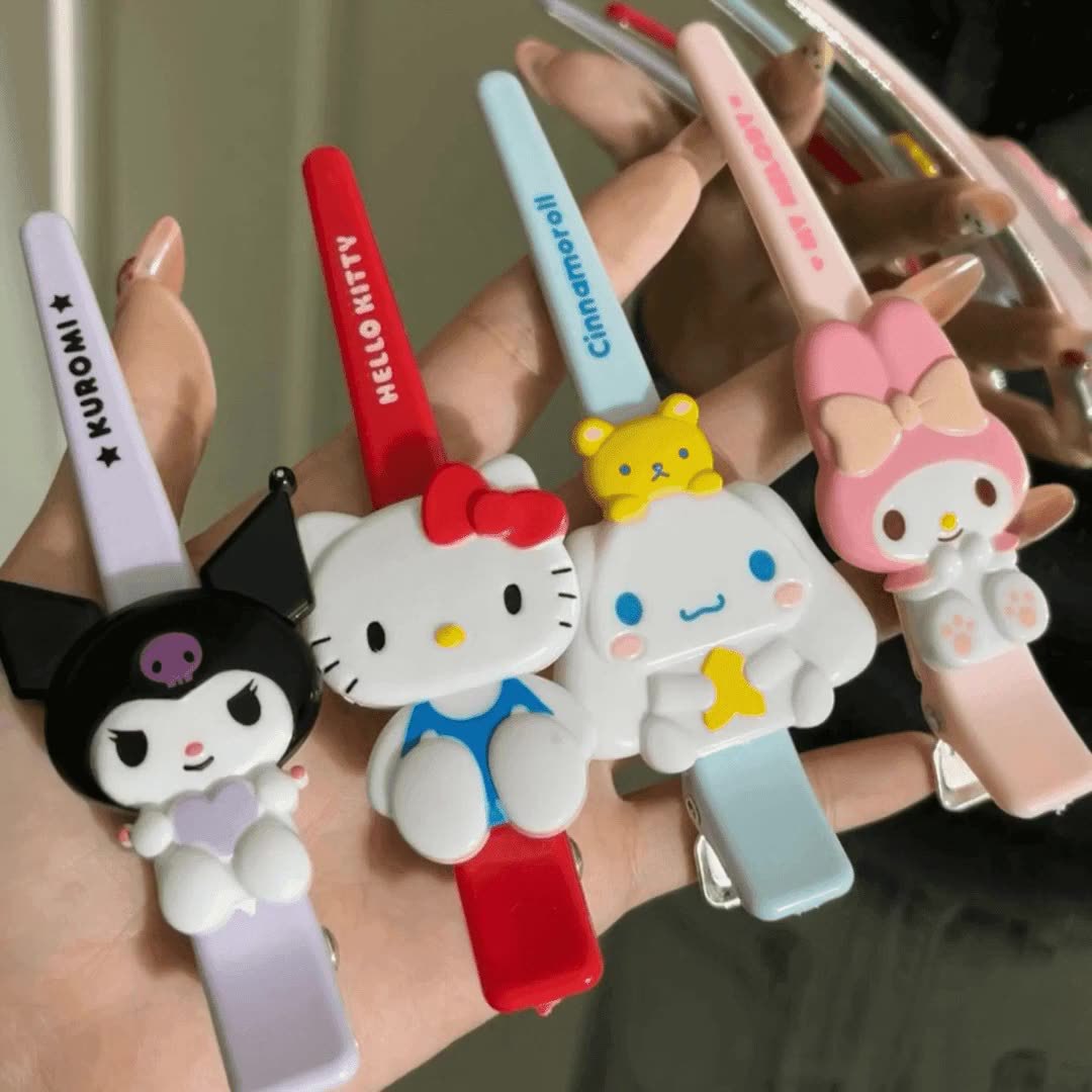 Cartoon large hair clips, cute forehead bangs clips, student hair accessories, abundant hair volume, duckbill clips, hair accessories, hair clips wholesale full figure