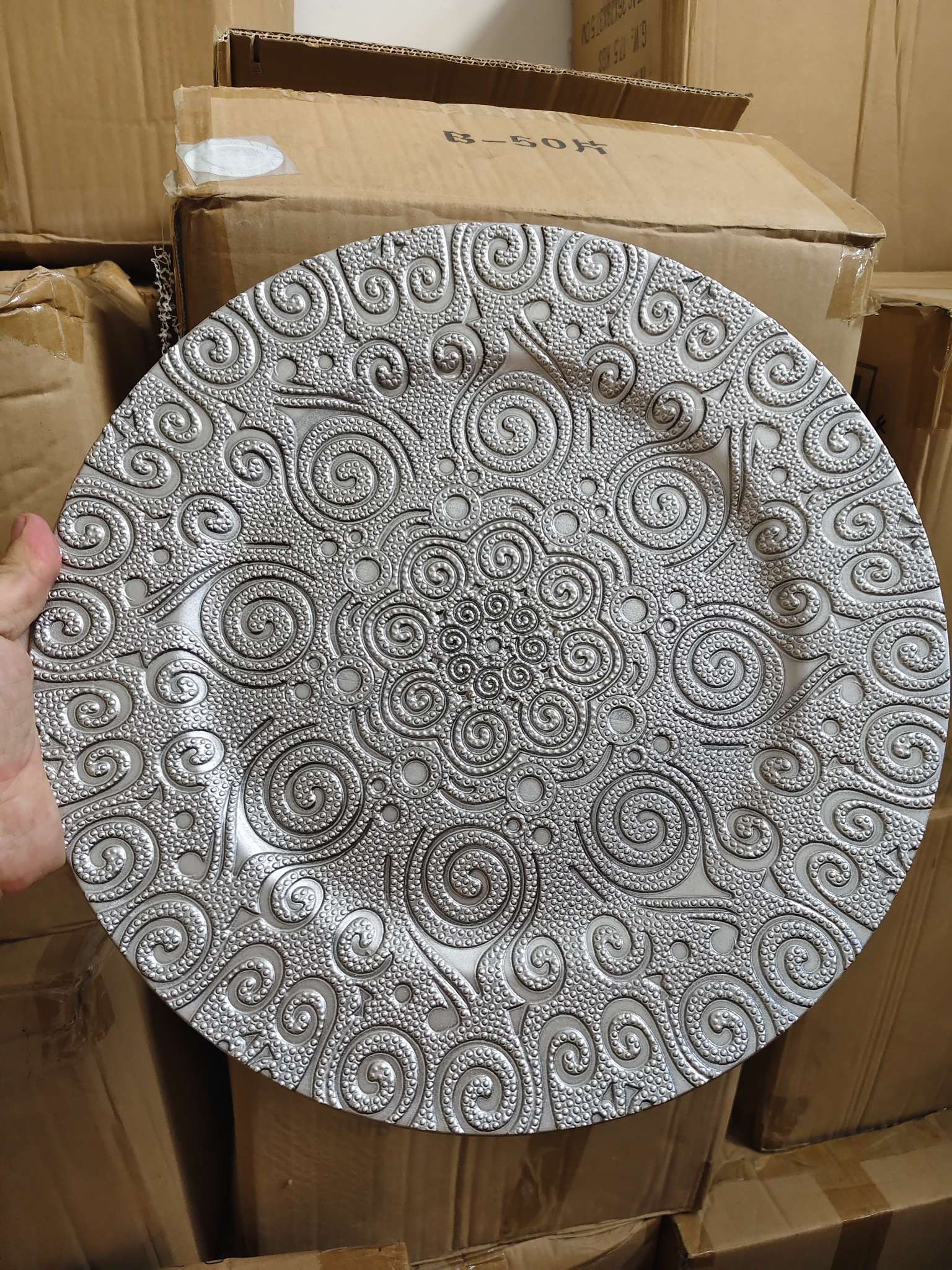 塑料盘子现货供应圣诞盘子详情图7