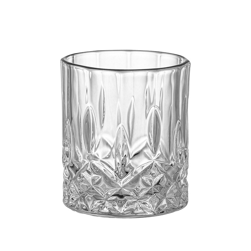 Creative embossed beer and spirits glass, two-ounce home light luxury high-end engraved whisky glass, cross-border beer glass Item Picture