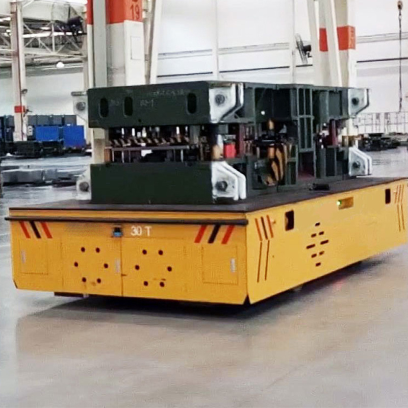 Heavy-duty AGV guided vehicle, autonomous mobile robot, steel pipe material transportation and handling vehicle for steel plant, omnidirectional trolley Application Scenario