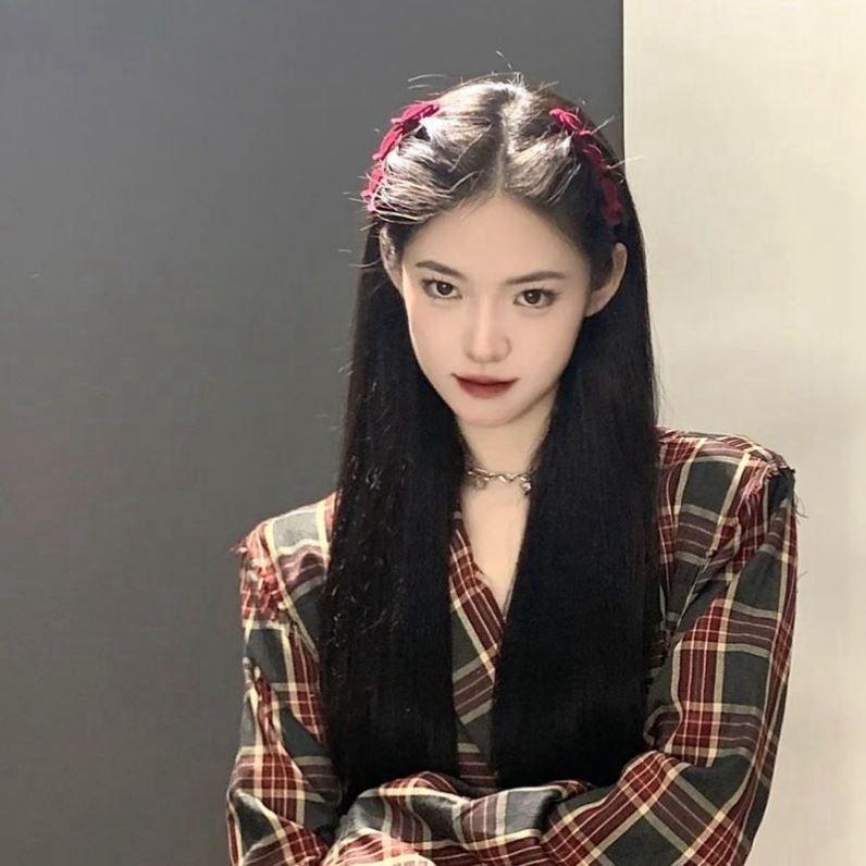 4 sets of lazy person's double-layer brined hair, flocking hair clips, women's hair accessories, side clips, spring and summer simple bangs clips, duckbill clips details Picture